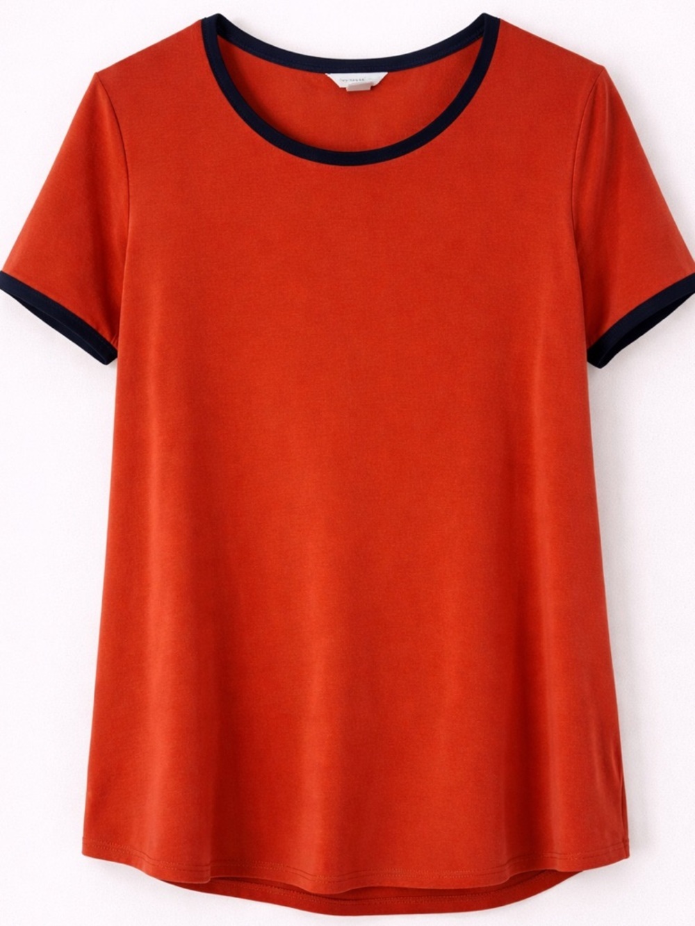 C Est. 1946 Orange Ringer Tee Medium Contrast Trim Short Sleeve